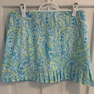 Sigrid Olsen golf and tennis Vibrant Paisley Mini Skirt size medium like new
